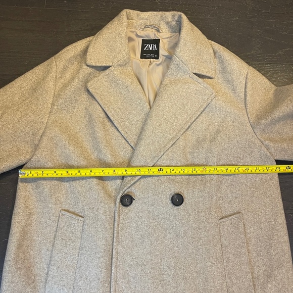 ZARA WOMAN SS25 BEIGE SOFT OVERSIZED COAT MEDIUM 3046/299/450 like new - Picture 9 of 11